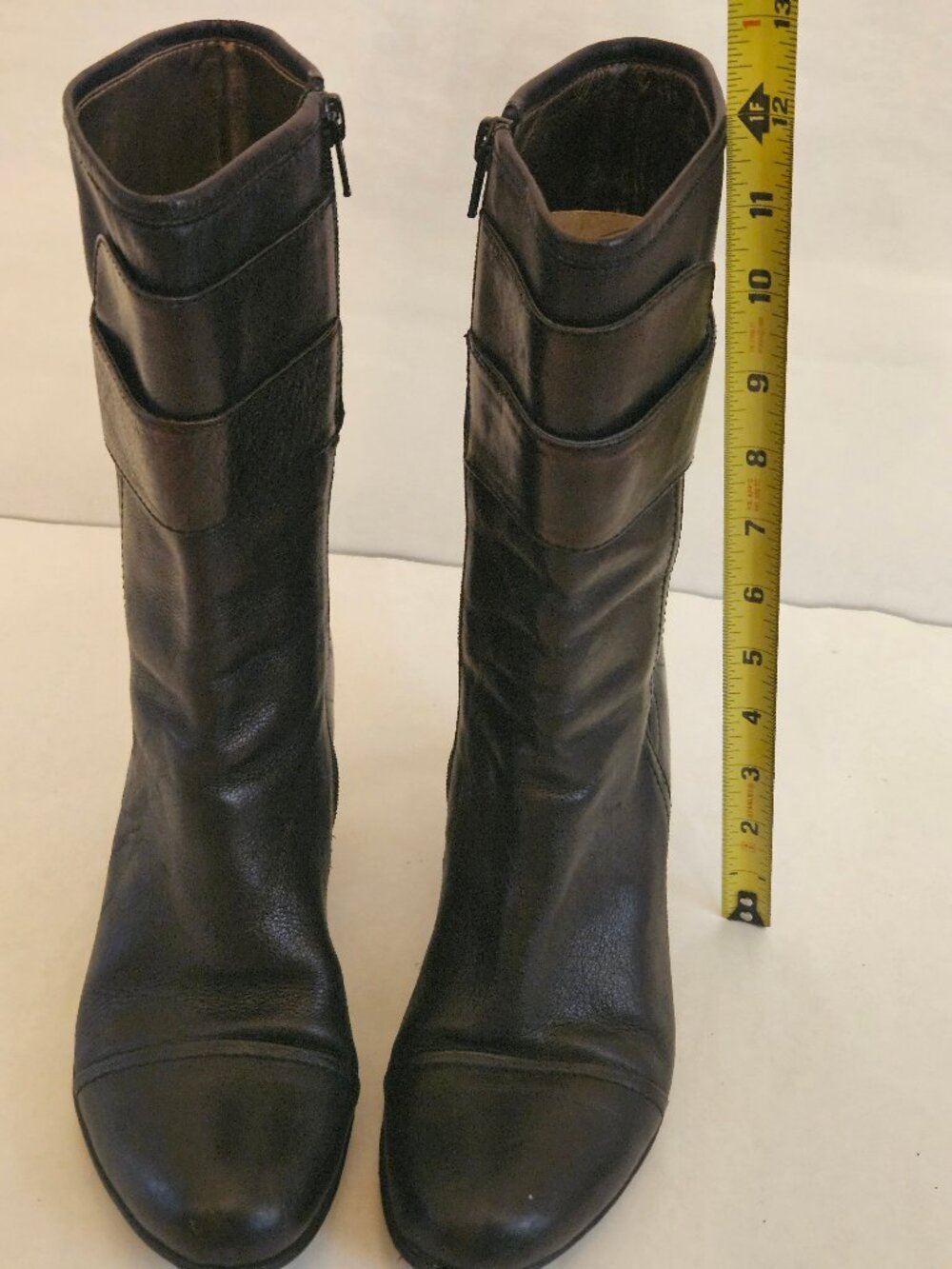 Born 8 Mid-Calf Black Leather Boots - Like New